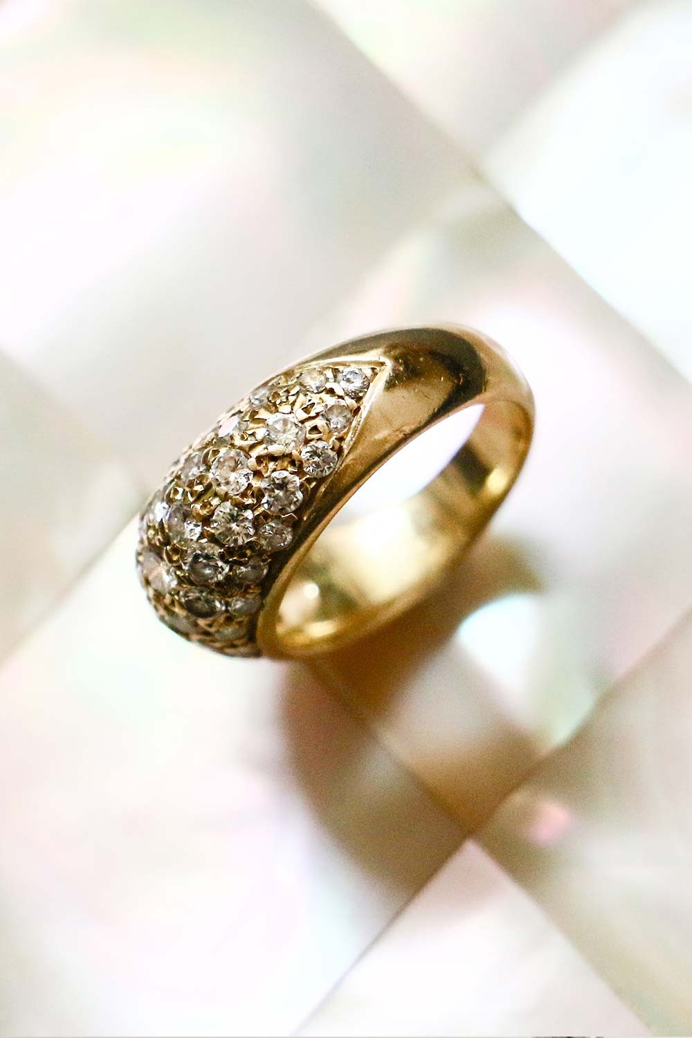 Bague jonc en diamants