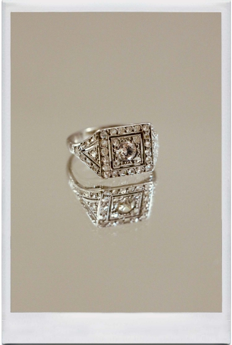 Geometric diamond ring