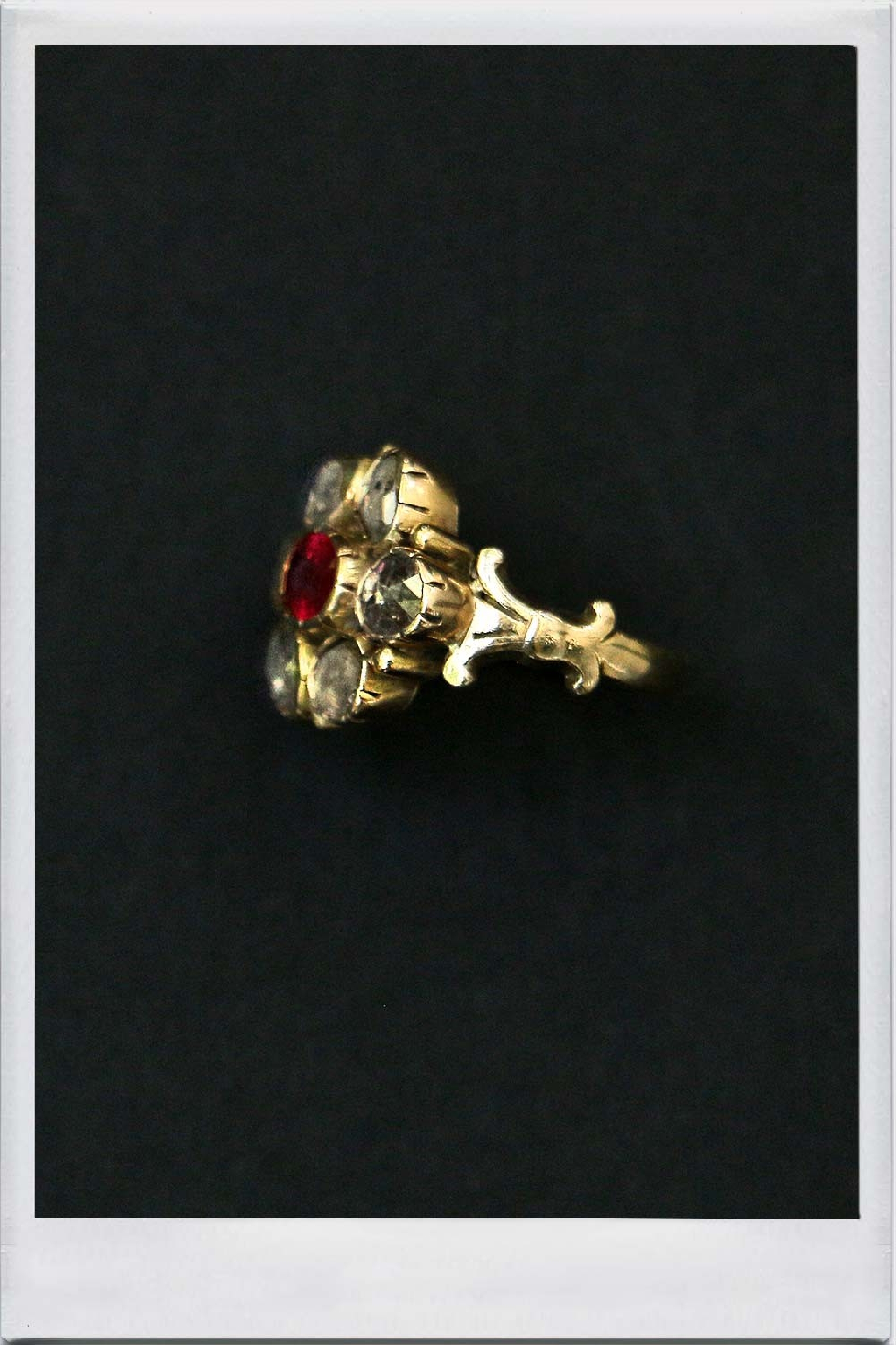 Diamond and ruby ring