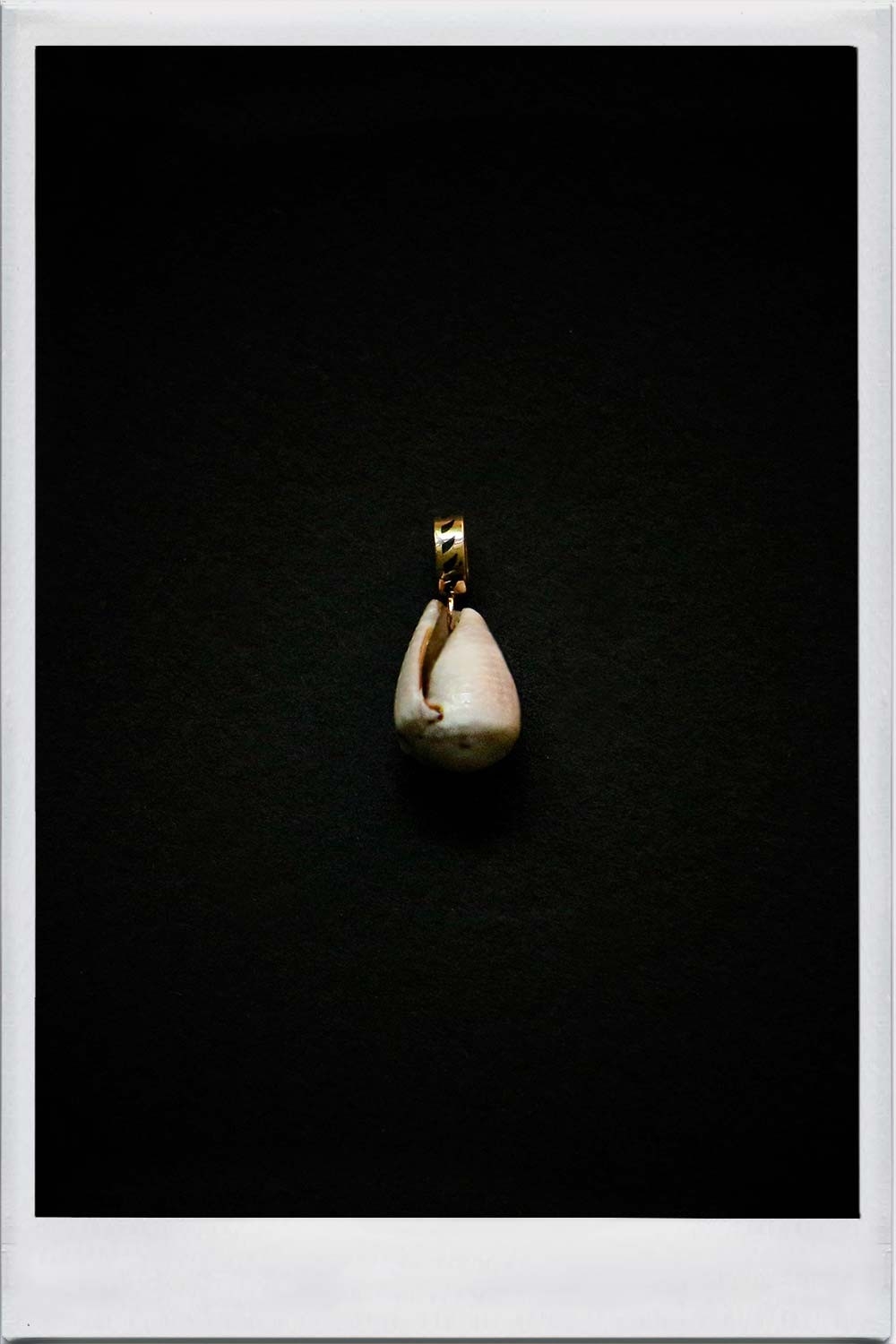 Pendentif coquillage et polki